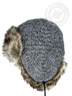 Thufa - Icelandic wool - cotton lining, faux fur hand knitted 2