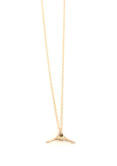 14k gold tiny caudal vertebrae on 18