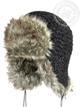 Thufa - Icelandic wool - cotton lining, faux fur hand knitted 1