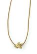 14k gold single vertebrae on leather with 14k gold caudal vertebrae closure 1