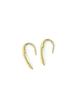 14k gold one piece branch hook earrings 1